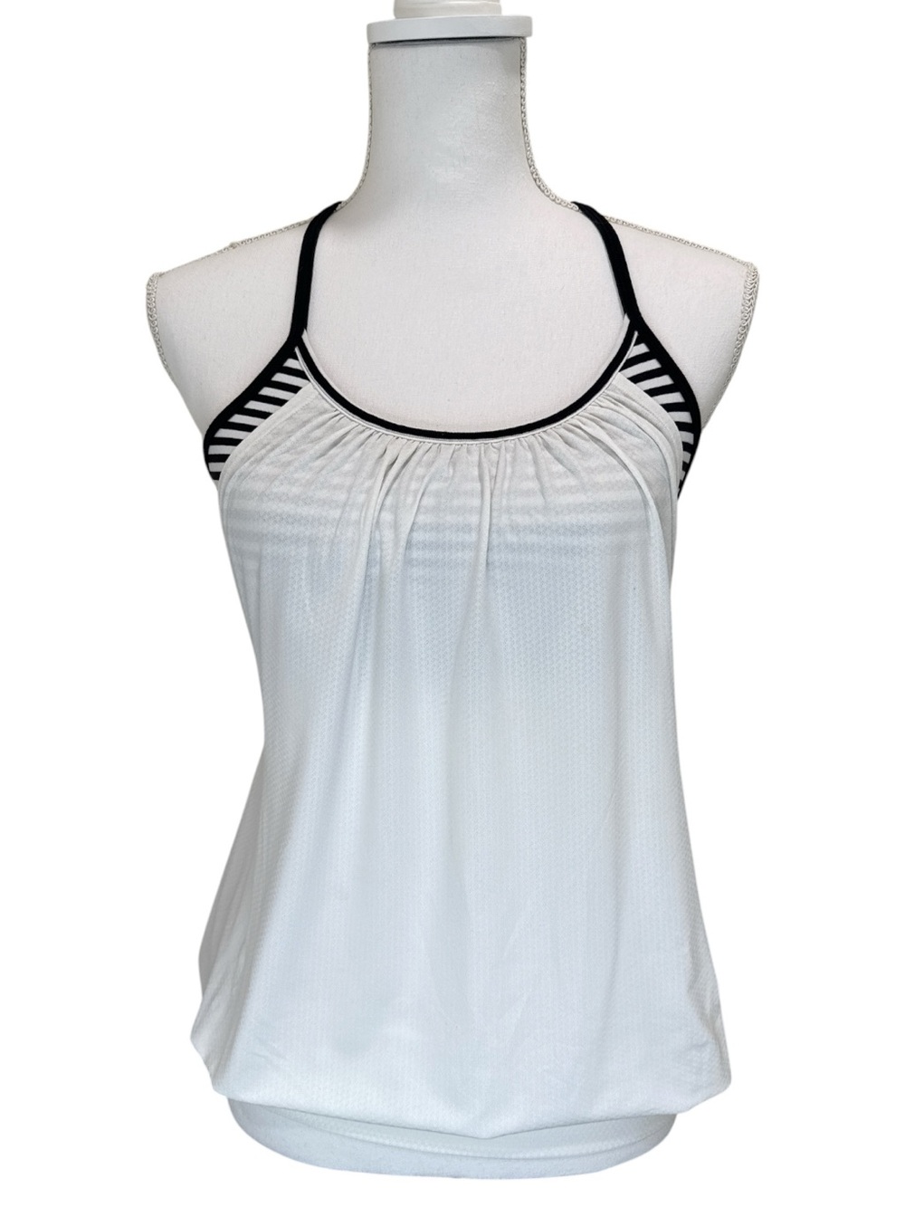 lululemon athletica White and Black 2 in 1 Tank Top Size 6